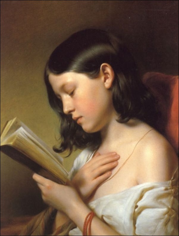 Franz Eybl, jeune fille lisant Franz Eybl, jeune fille lisant