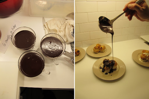 Profiteroles and chocolate sauce. These were just decadent.