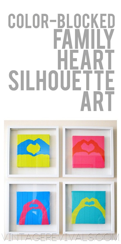 Color block silhouette art duct tape art project