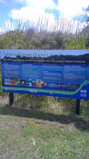 Taharoa Reserve Sign - Kai Iwi Lakes