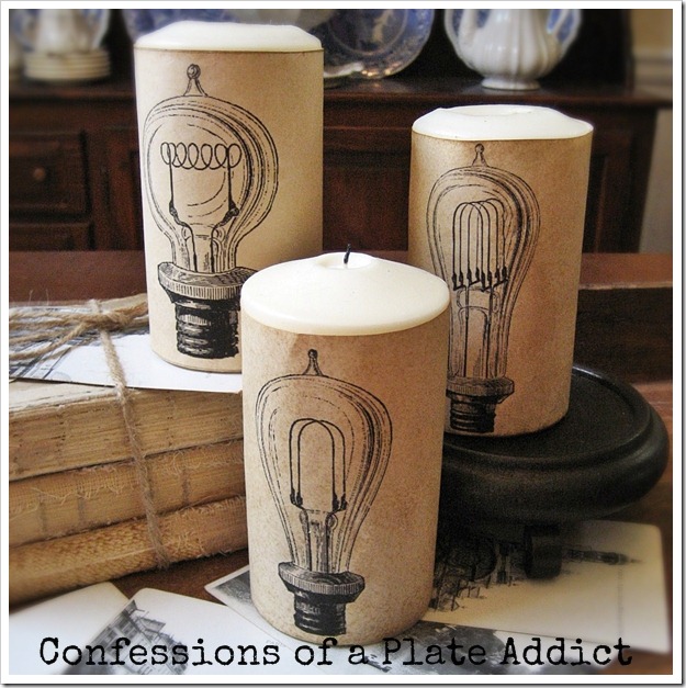 CONFESSIONS OF A PLATE ADDICT Country Living Inspired Filament Bulb Candles