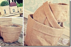 burlap baskets