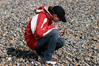 On the "beach"