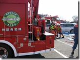 訓練中の上尾市東消防署救助隊