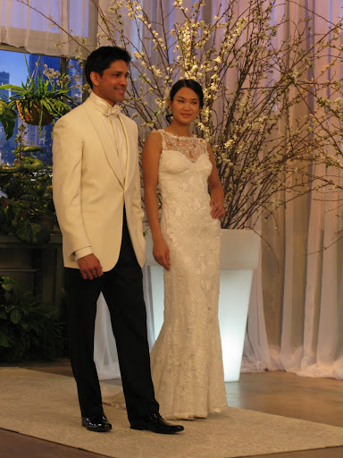 A sheath Claire Pettibone dress from Kleinfeld. A sheath Claire Pettibone dress from Kleinfeld.