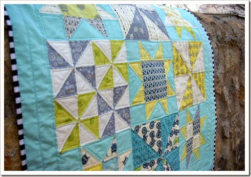 Pinwheels and Stars Baby Quilt 2