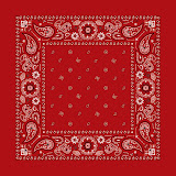 100% COTTON BANDANA 
COLOR: RED
SIZE: 22"X22"