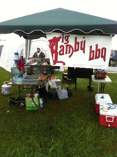 Our camp - big dude behind us placed for chicken on the pro side.