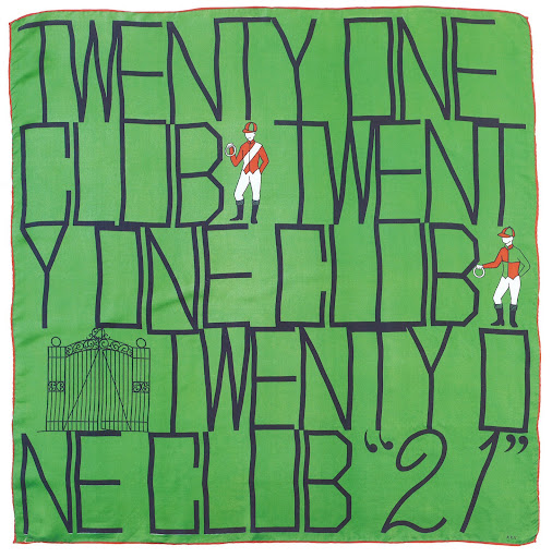 '21 Club', unknown American manufacturer, silk, 1960s. 
(