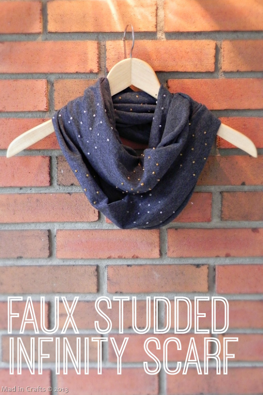 Faux Studded Scarf Tutorial Faux Studded Scarf Tutorial