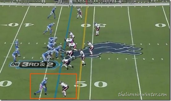 The Chicago Bears showing a deep cover one look against the Detroit Lions. Calvin Johnson is single covered. Brandon Meriweather is off frame to the right. Trust me. The Chicago Bears showing a deep cover one look against the Detroit Lions. Calvin Johnson is single covered. Brandon Meriweather is off frame to the right. Trust me.