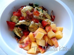 BLT Scrambled Eggs w Peaches