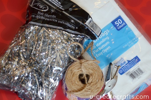 Valentine Gift Bag Tutorial Supplies