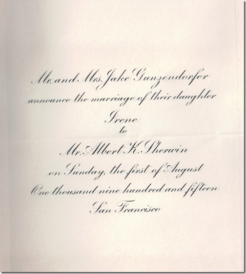 Invitation Sherwin Gunzendorfer