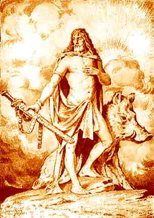 Freyr Offers His Sword, Asatru Gods And Heroes