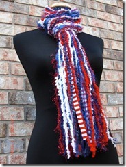 red white blue scarf