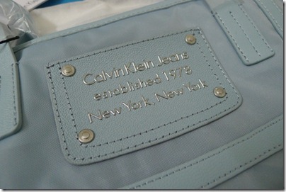 baby blue shopper bag, Calvin Klein baby blue shopper bag, Calvin Klein
