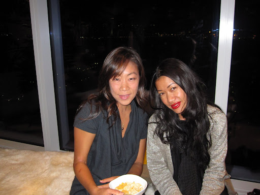 Kate Berry with her friend.
