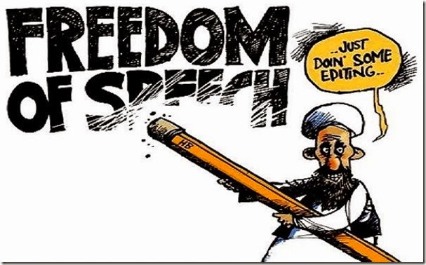 Sharia Erases Liberty toon
