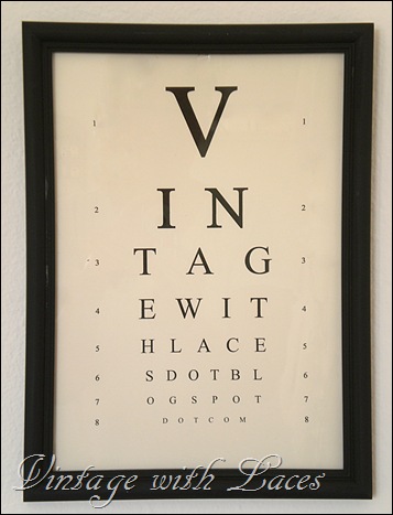 Eye Chart - Vintage with Laces Eye Chart - Vintage with Laces