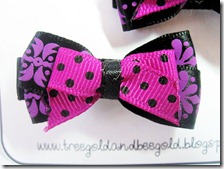 PurpleBlackMiniBowsClose PurpleBlackMiniBowsClose