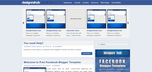 facebook blogger template