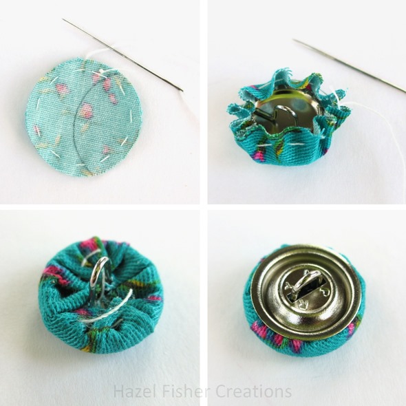 Fabric Cover Button diy tutorial 4