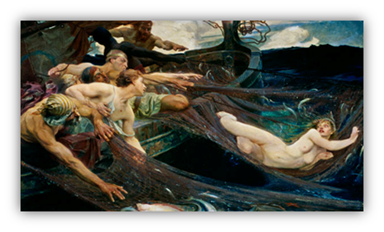 Herbert Draper (1863-1920), 'The sea maiden'. Herbert Draper (1863-1920), 'The sea maiden'.