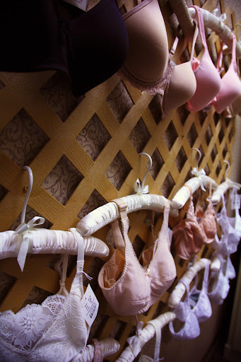 Specialty bras and camisoles line the walls at the CoxHealth's Allenbrand Resource Center in Springfield. (Photo Credit: Alex Crowder)