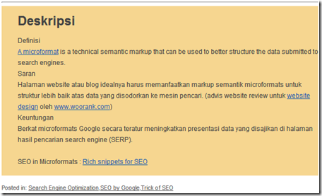 rich snippets Microdata di Blogroll website design