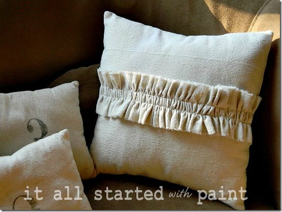 drop cloth ruffled pillow final