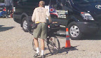 Cycle NC 2011 - Recumbent cyclist from Tennessee checking in for the day.