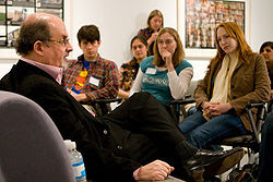 Salman Rushdie Having A Discussion