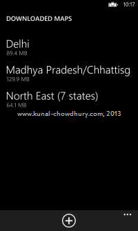 List of all downloaded maps in Windows Phone 8