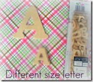 Different Size Letter