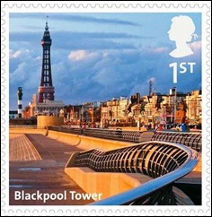 B - Blackpool Tower stamp