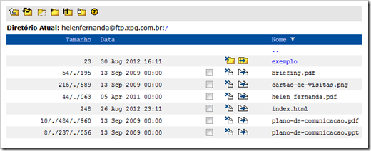 FTP pela web no XPG FTP pela web no XPG