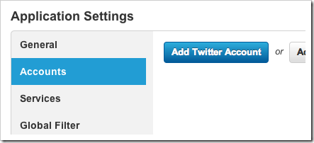 Adicionar conta do Twitter Adicionar conta do Twitter
