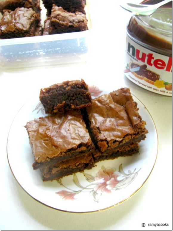 nutella brownies