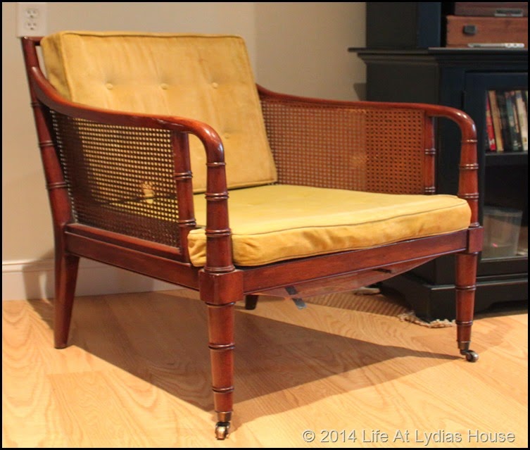 rescued cane chair before