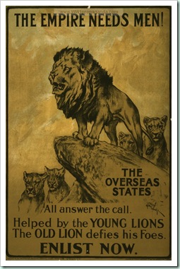 old lion young lion war poster