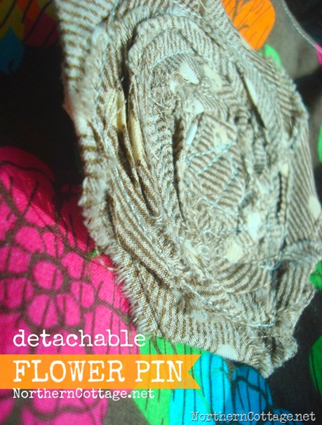 detachable flower pin@NorthernCottage.net