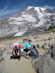Quick drink below the Wilson Glacier.