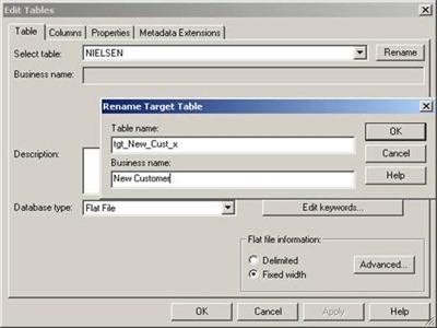 Informatica PowerCenter target Configuration