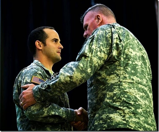 (Then) CPT Matt Golsteyn Silver Star from Lt. Gen. John F. Mulholland Jr (Then) CPT Matt Golsteyn Silver Star from Lt. Gen. John F. Mulholland Jr