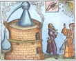 Woodcut From Hieronymus Brunschweig Das Buch Zu Distillieren 1517