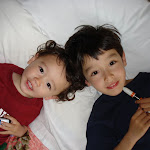 Kai and Eidan, back in the Miharusou minshuku in Tanegashima