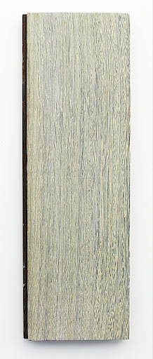 A quartersawn plank with 2 bleach applications and white stain