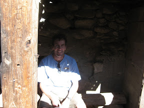 Amazingly the temperature dropped 10 - 15' inside the stone cabin