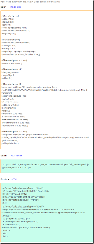 tiga source code untuk Related Posts with CSS3 Effects